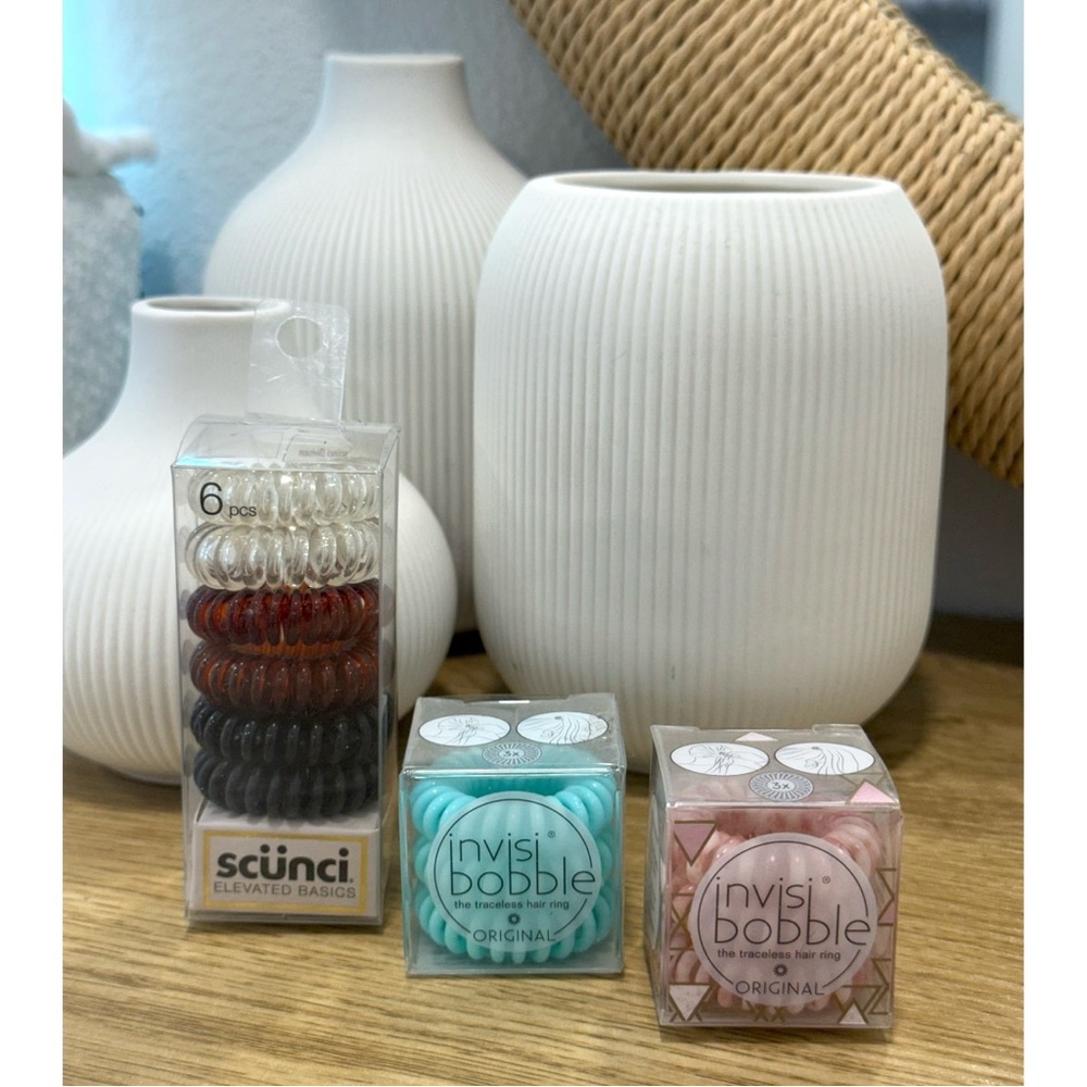 Scunci and Invisibobble Hair Ties Set